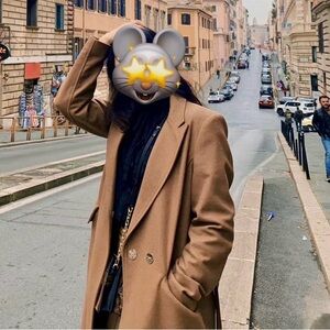 MANGO brown overall coat Size SMALL, wind breaker, long